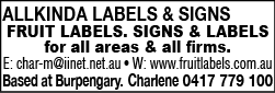 Allkinda Labels & Signs - Signwriters