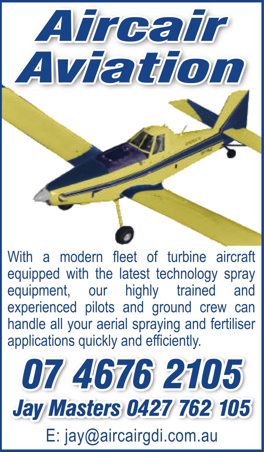 Aircair Aviation - Farm - Services