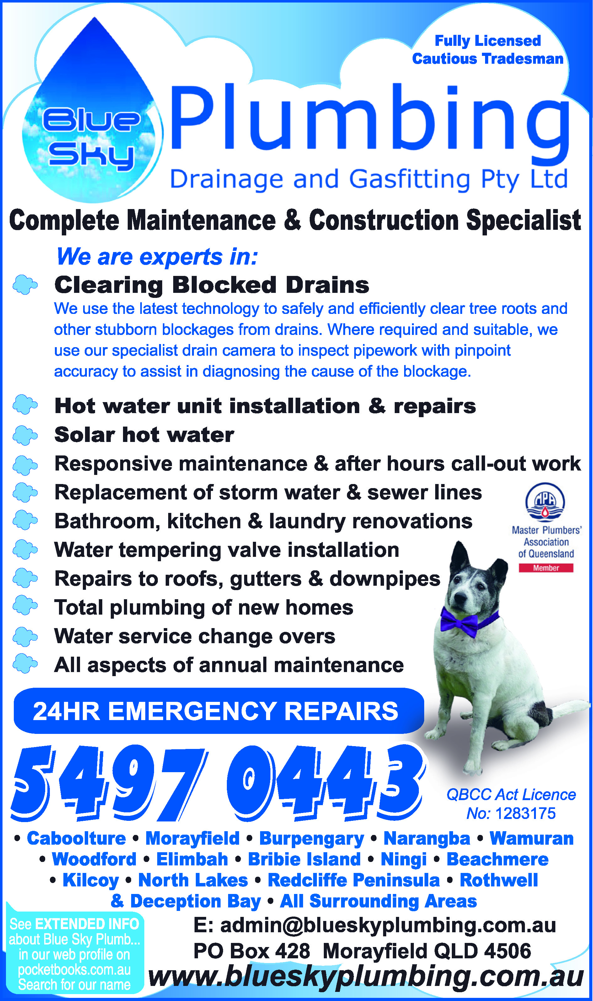 Blue Sky Plumbing Drainage & Gasfitting - Drainers