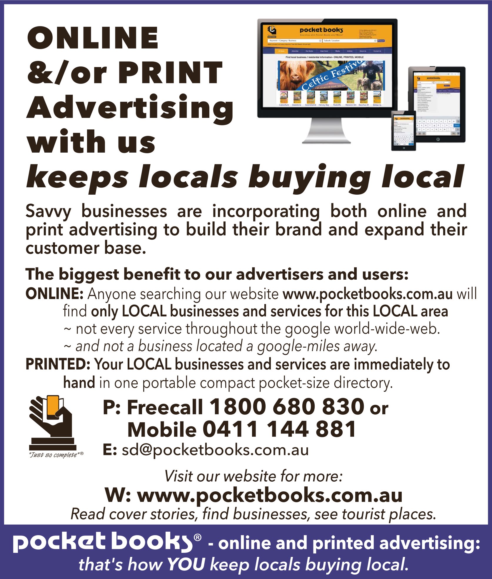 Pocket Books Southern Downs Localhub - Advertising Material, Publications, General