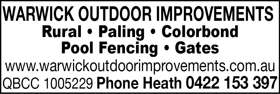 Warwick Outdoor Improvements - Fencing - Contractors, Materials