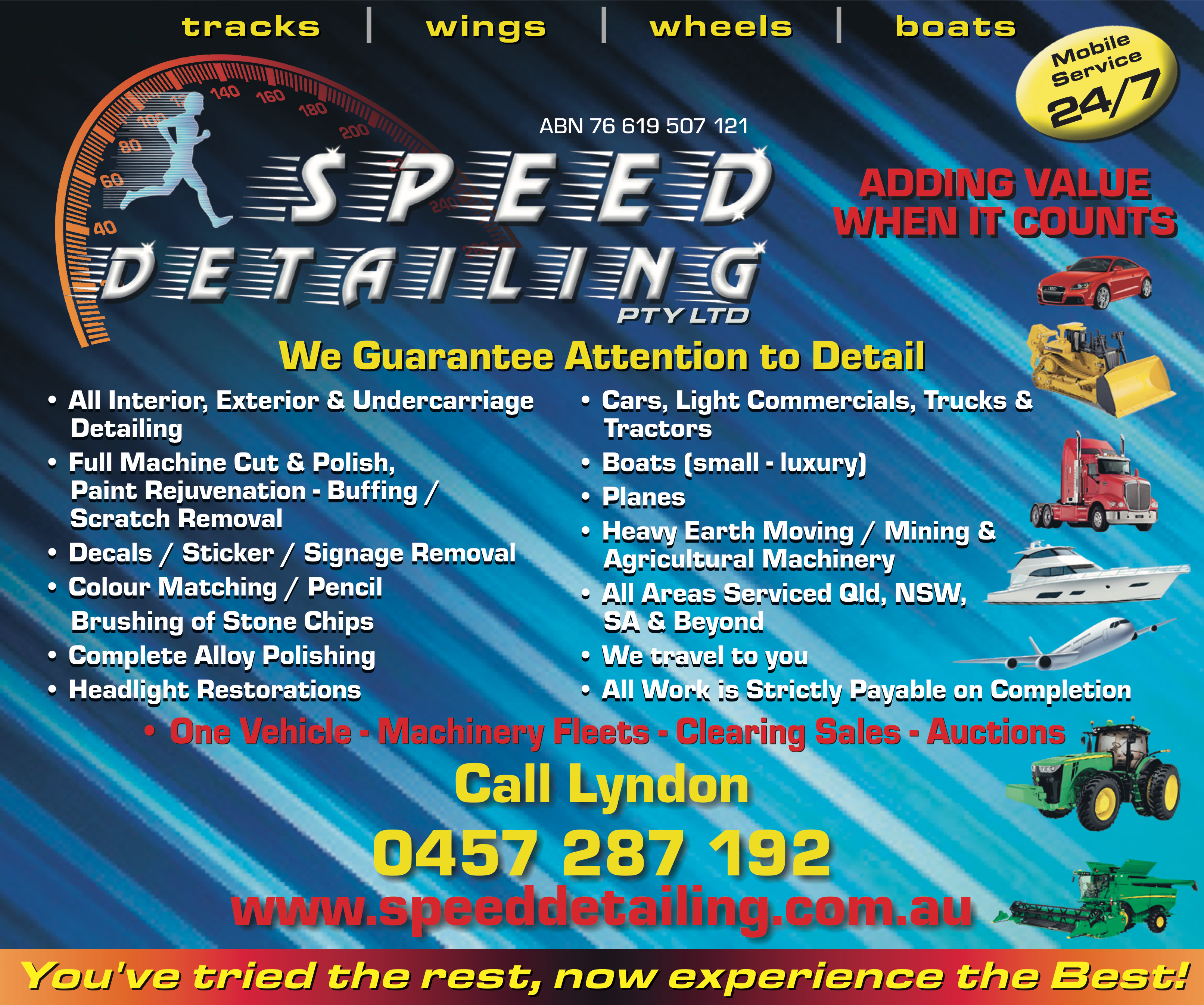 Speed Detailing Pty Ltd - Farm - Equipment